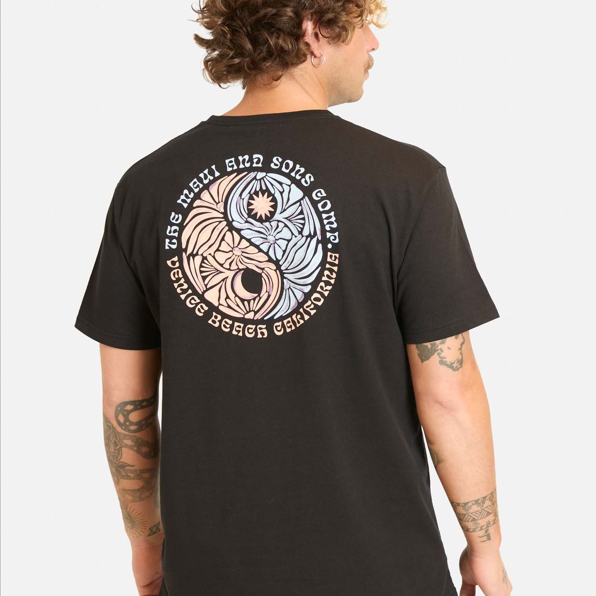 MAUI AND SONS - Polera MC Bazoy Negro Hombre Maui And Sons