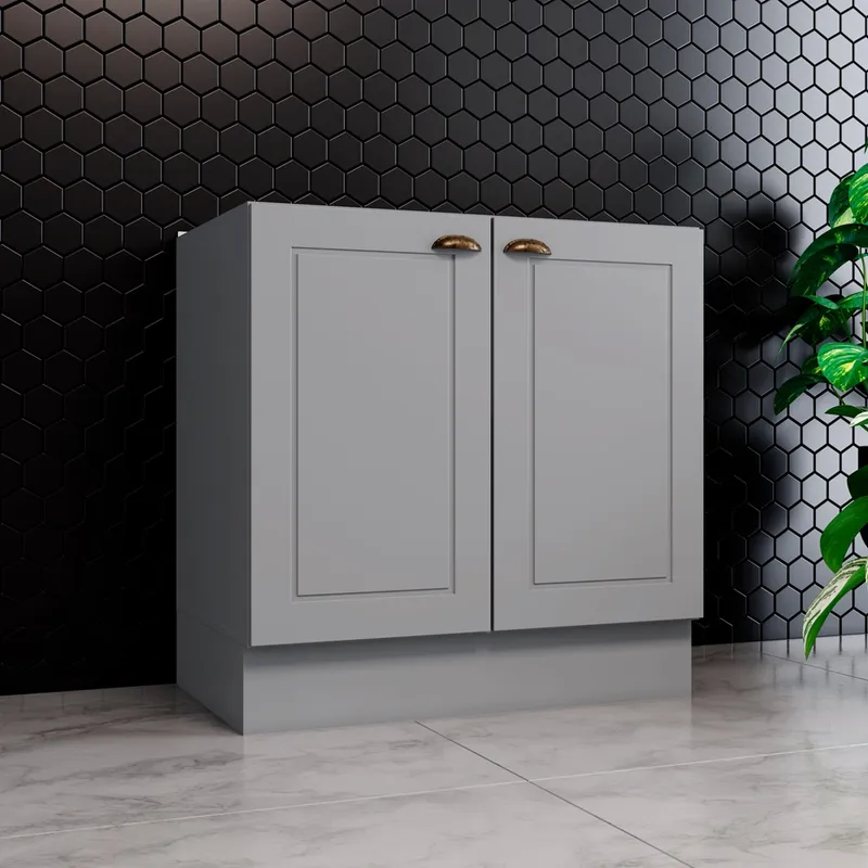 HOME MOBILI - Mueble de Cocina Base 2P Línea Americana Gris