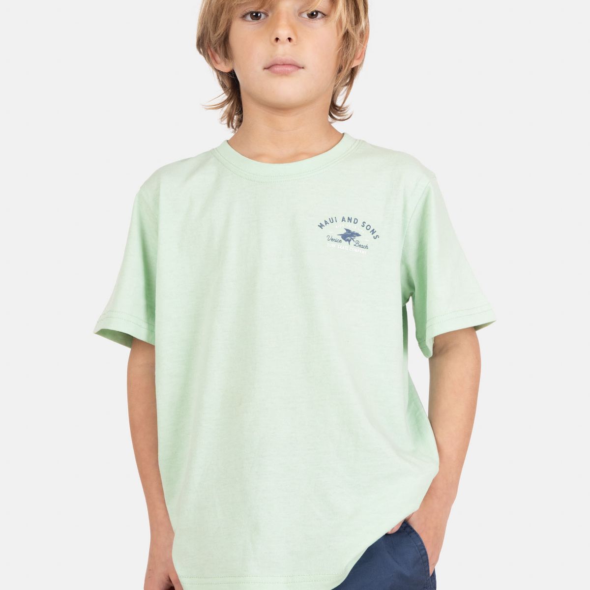 MAUI AND SONS - Polera MC BayFuel Verde Infantil Maui And Sons