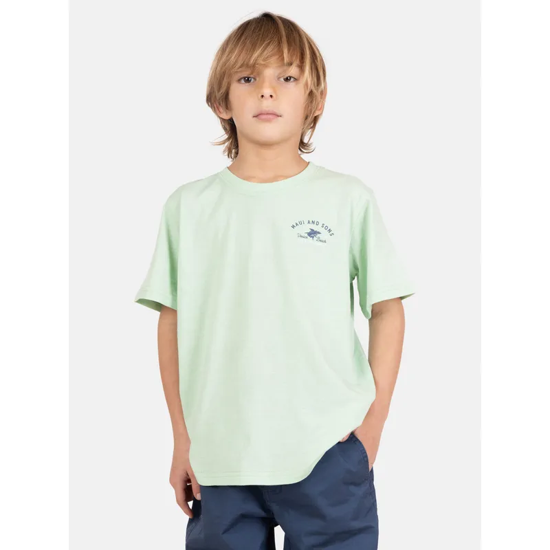 MAUI AND SONS - Polera MC BayFuel Verde Infantil Maui And Sons
