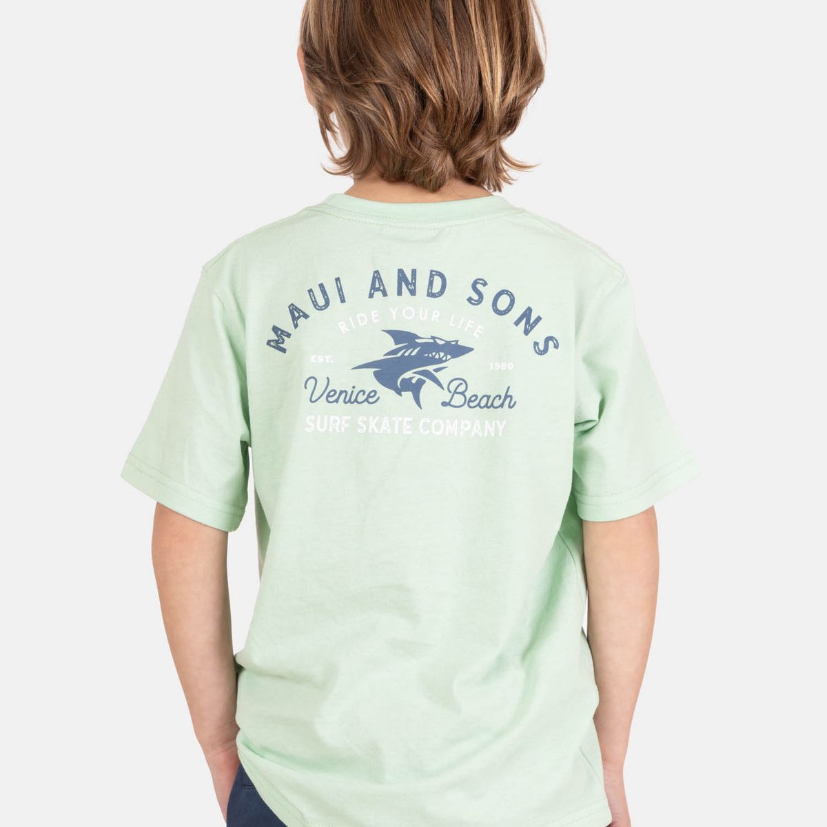MAUI AND SONS - Polera MC BayFuel Verde Infantil Maui And Sons