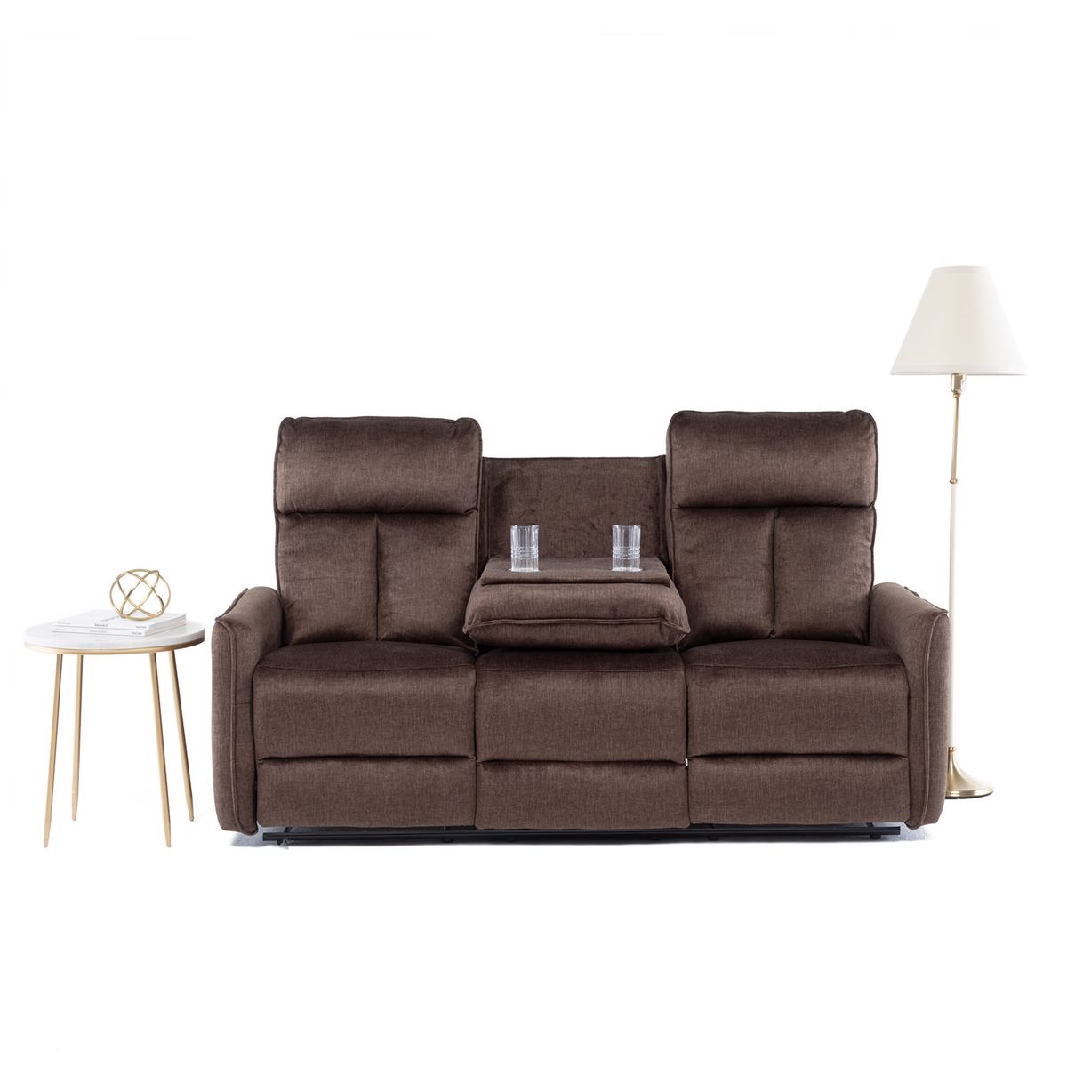 VYS SPA - SILLON RECLINABLE COFFEE MONACO CON POSAVASOS