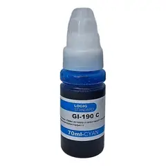 LOGIC - Tinta Cian Para Canon GI-190 /790/890/990 Refill Ink De 70 ml