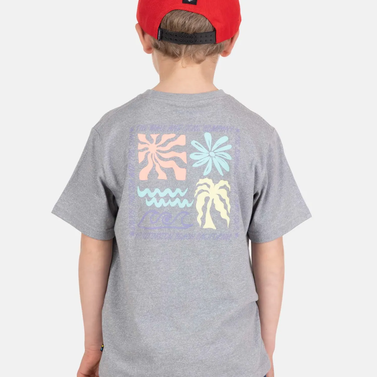 MAUI AND SONS - Polera MC RayGuard Gris Infantil Maui And Sons