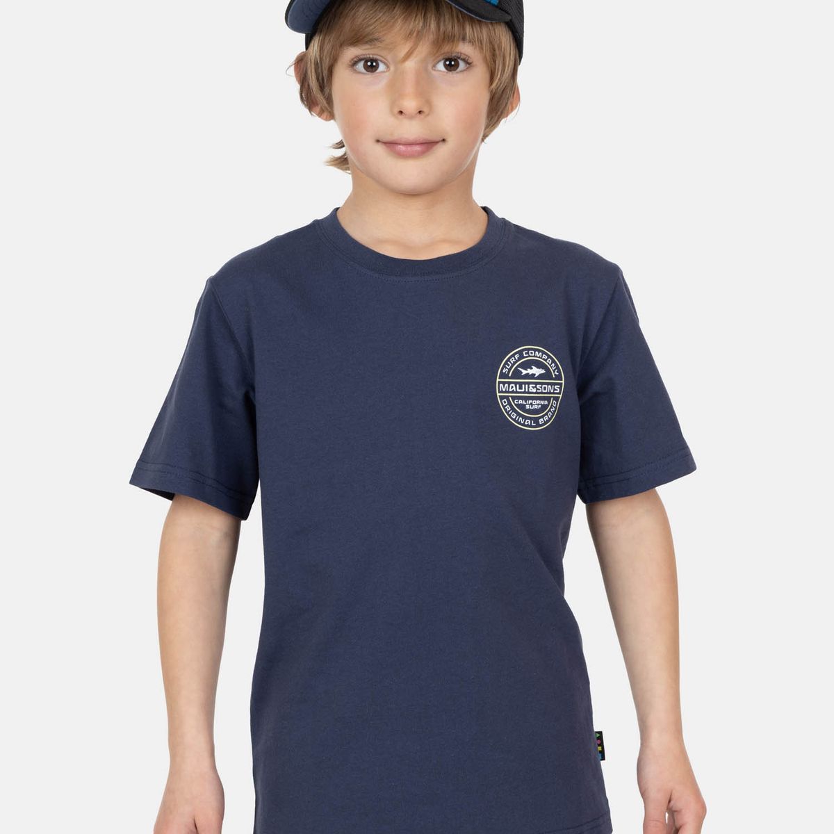 MAUI AND SONS - Polera MC SeaTribe Azul Infantil Maui And Sons