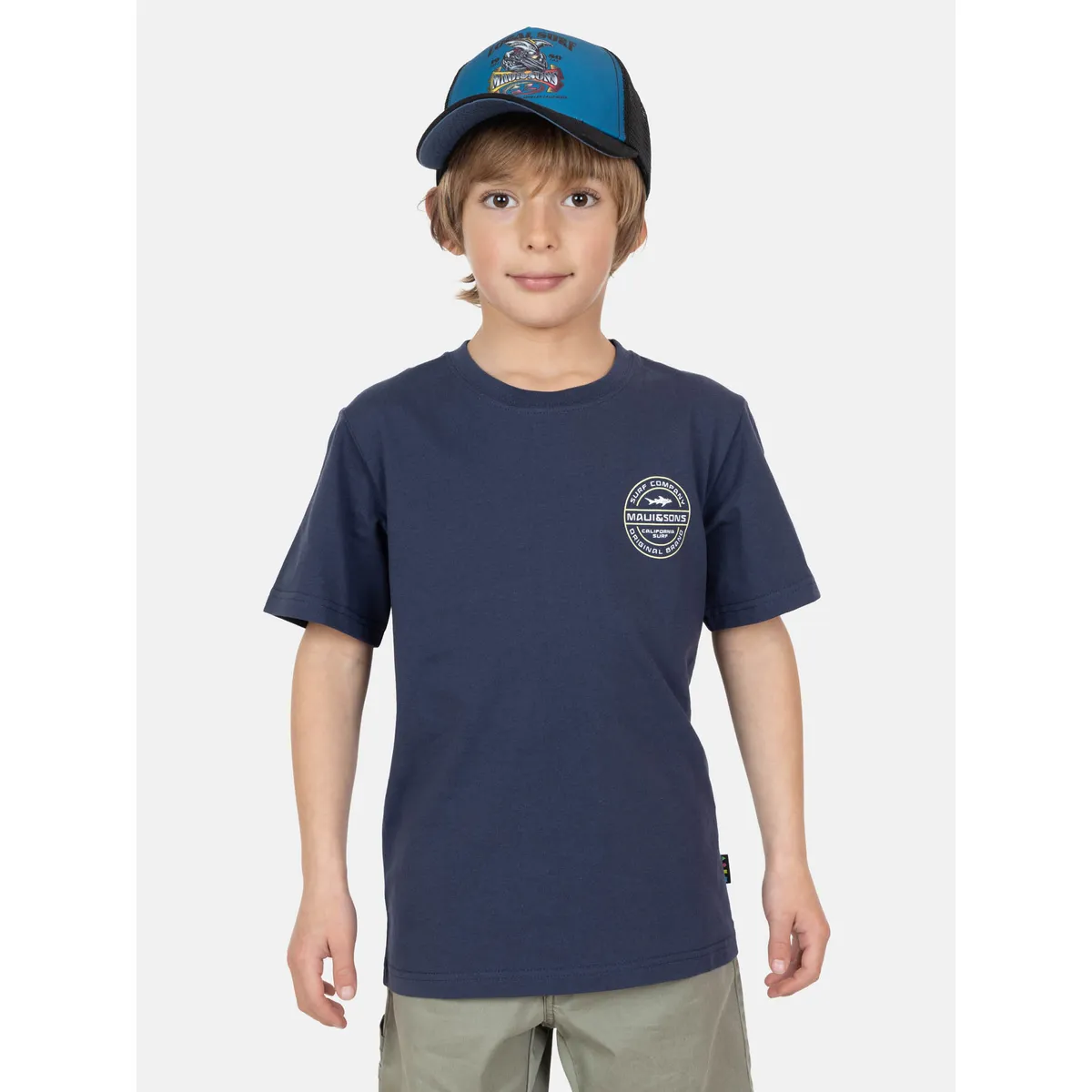 MAUI AND SONS - Polera MC SeaTribe Azul Infantil Maui And Sons