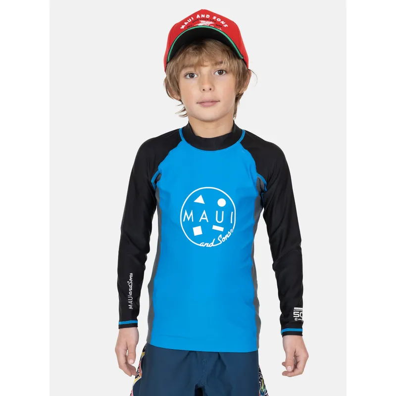 MAUI AND SONS - Polera UVP Haury Azul Infantil Maui And Sons