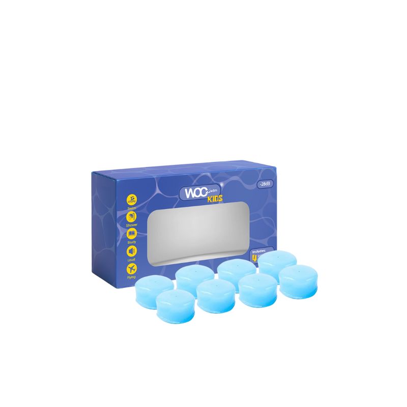 WOO EARPLUGS - Woo Earplugs Swim Kids Tapones Oído Niños Natación Silicona 28dB - Azul
