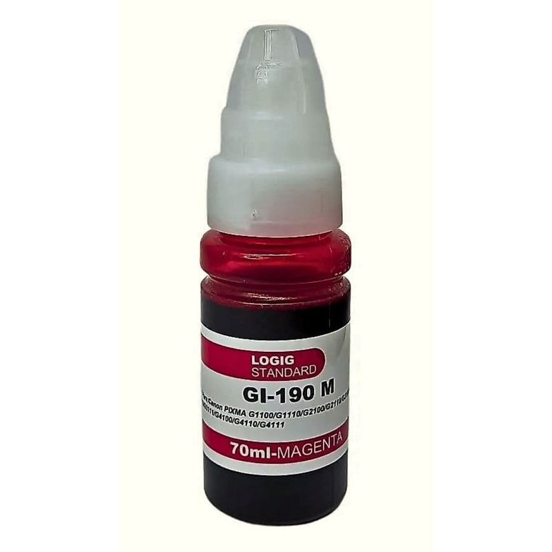 LOGIC - Tinta Magenta Para Canon GI-190 /790/890/990 Refill Ink De 70 ml