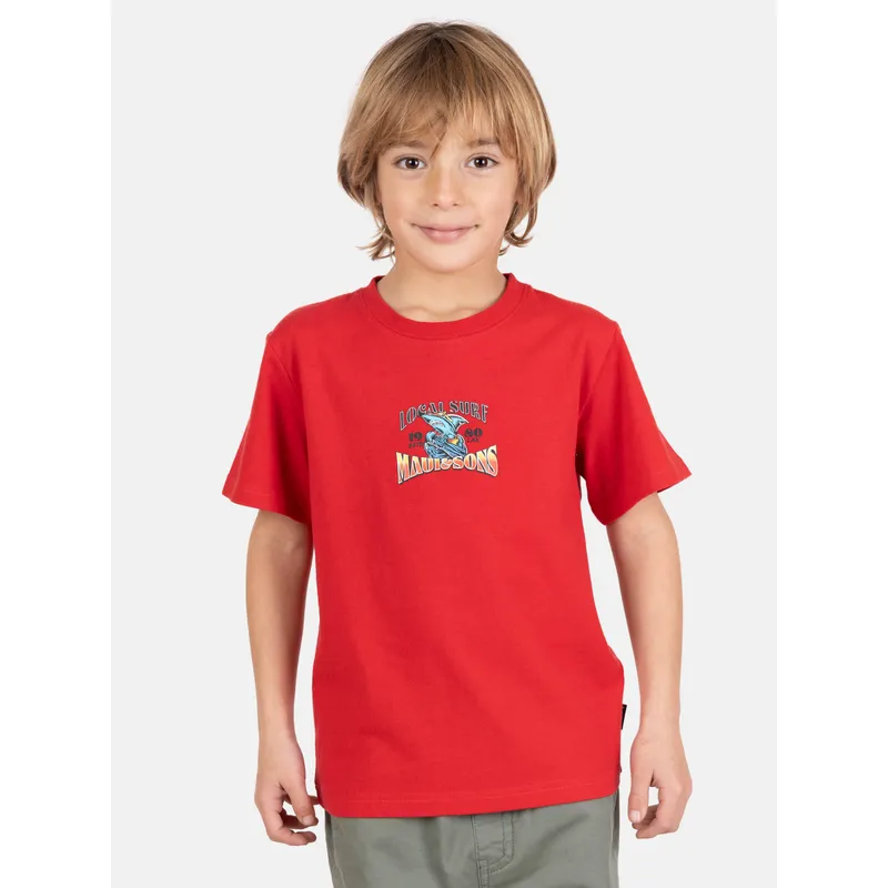 MAUI AND SONS - Polera MC Nautika Rojo Infantil Maui And Sons