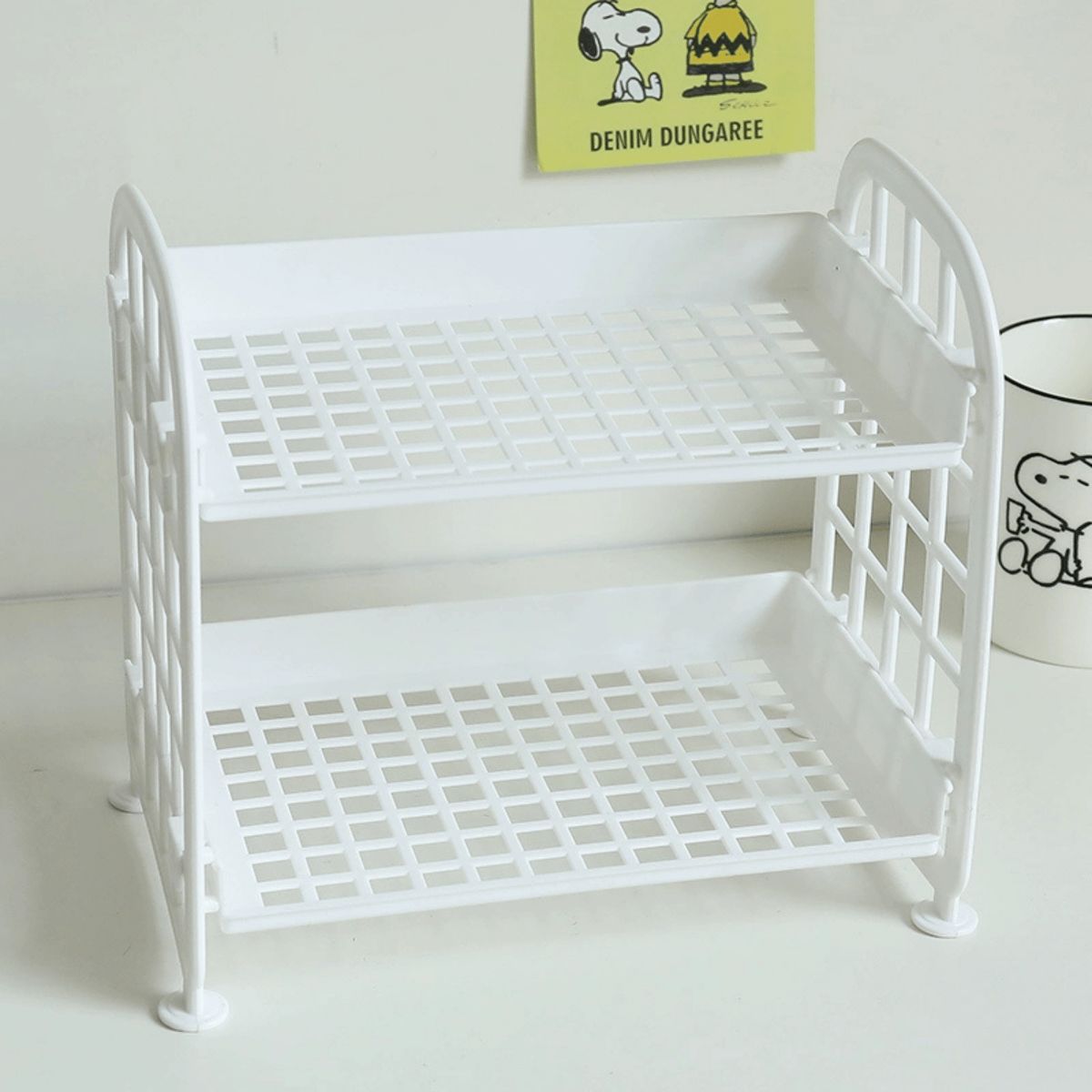 HOMESTAR - Estantería Organizador 2 Niveles Blanco