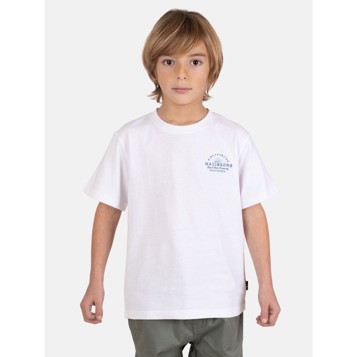 MAUI AND SONS - Polera MC HelioX Blanco Infantil Maui And Sons