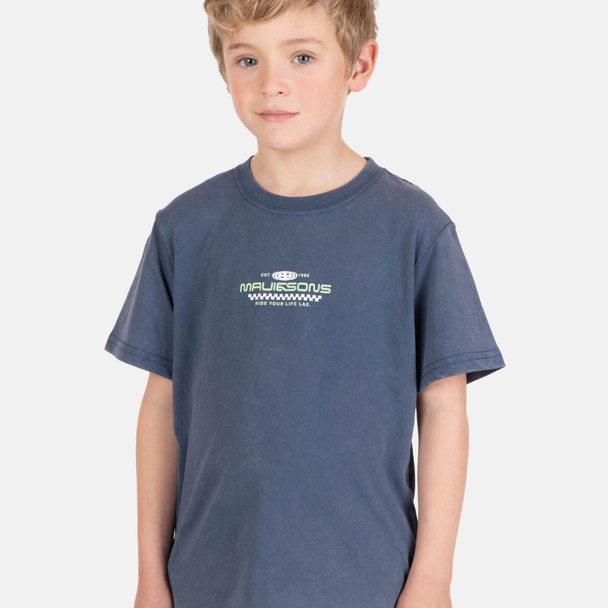 MAUI AND SONS - Polera MC IslaFlow Azul Infantil Maui And Sons