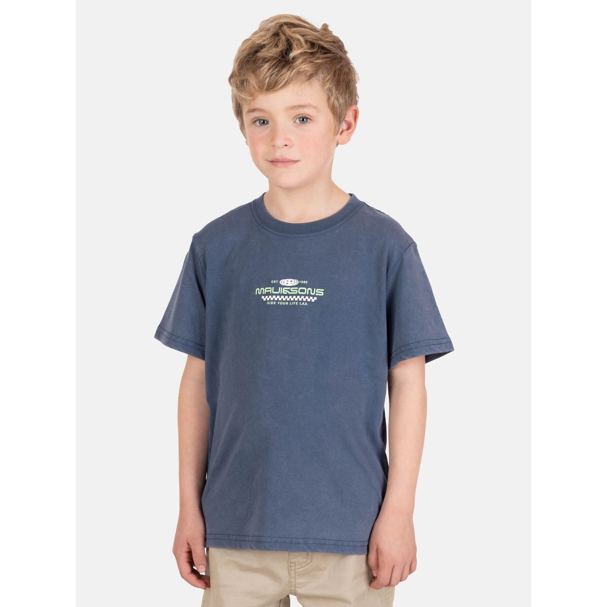 MAUI AND SONS - Polera MC IslaFlow Azul Infantil Maui And Sons
