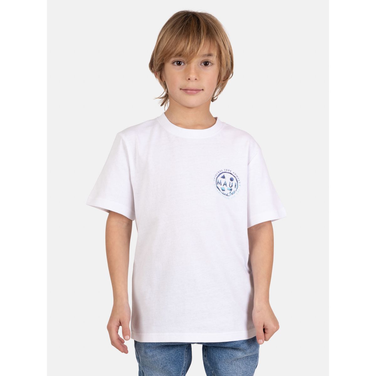 MAUI AND SONS - Polera MC WaveBorn Blanco Infantil Maui And Sons