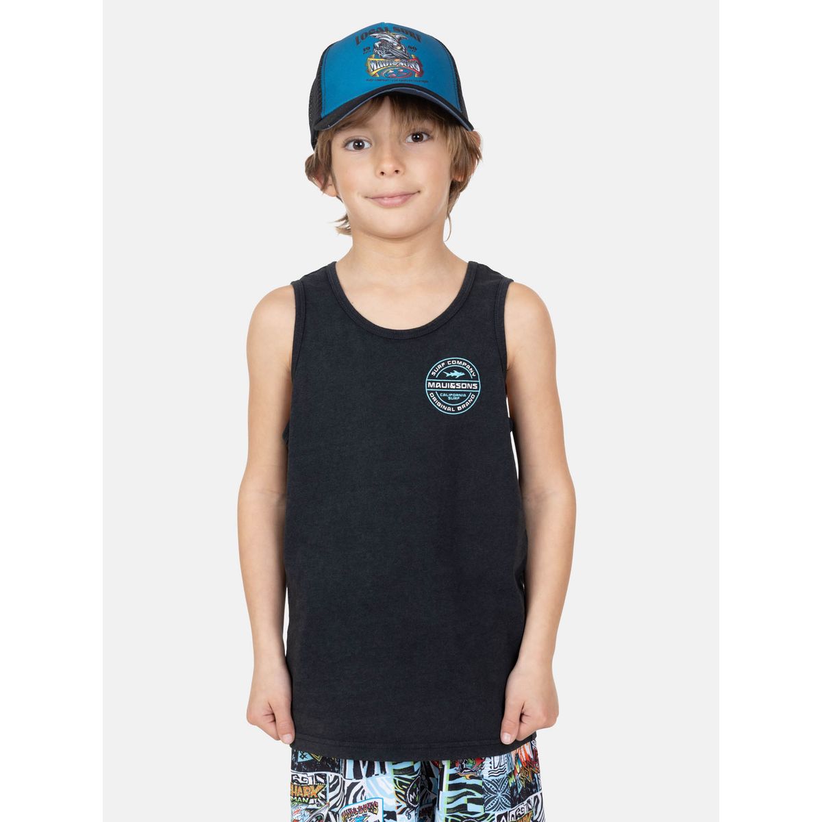 MAUI AND SONS - Polera SM Pumix Negro Infantil Maui And Sons