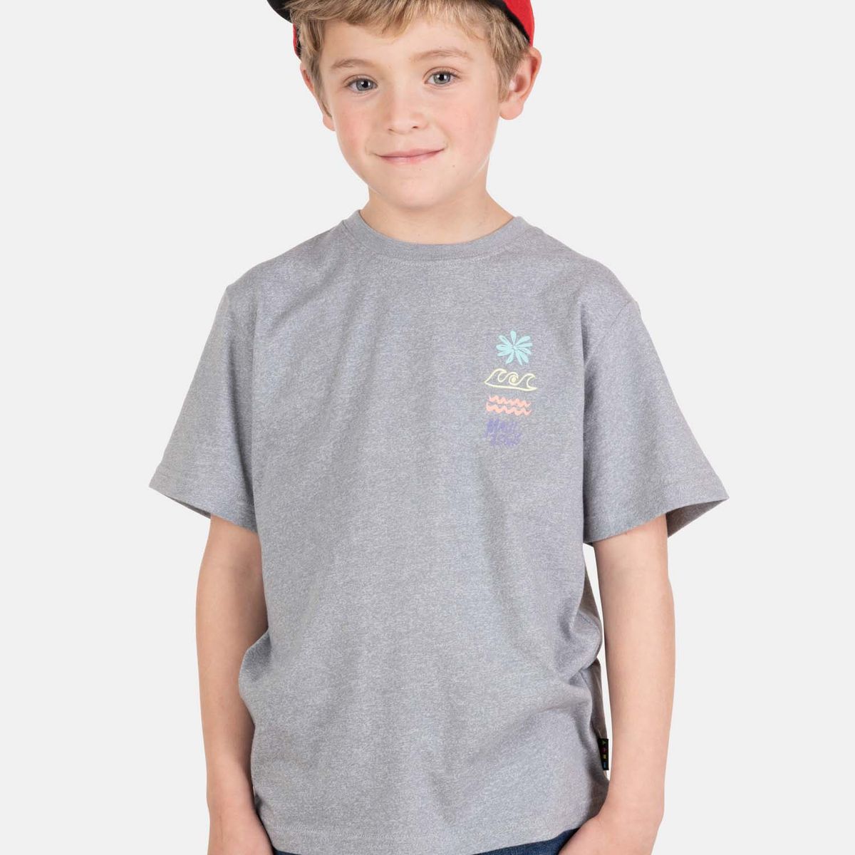 MAUI AND SONS - Polera MC RayGuard Gris Infantil Maui And Sons