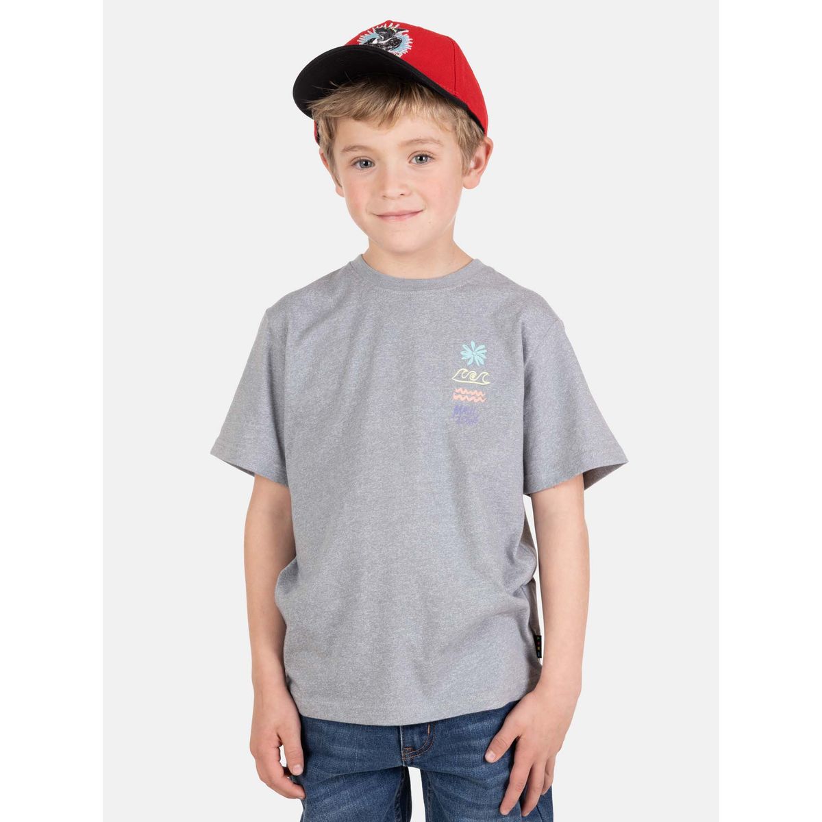 MAUI AND SONS - Polera MC RayGuard Gris Infantil Maui And Sons