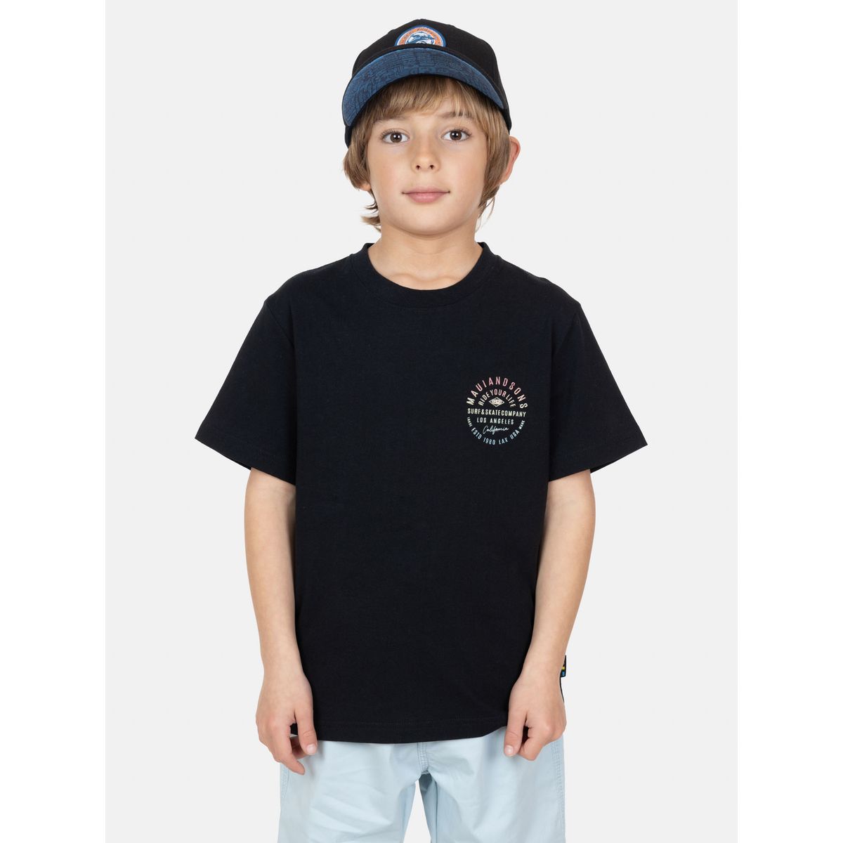 MAUI AND SONS - Polera MC AquaBlast Negro Infantil Maui And Sons
