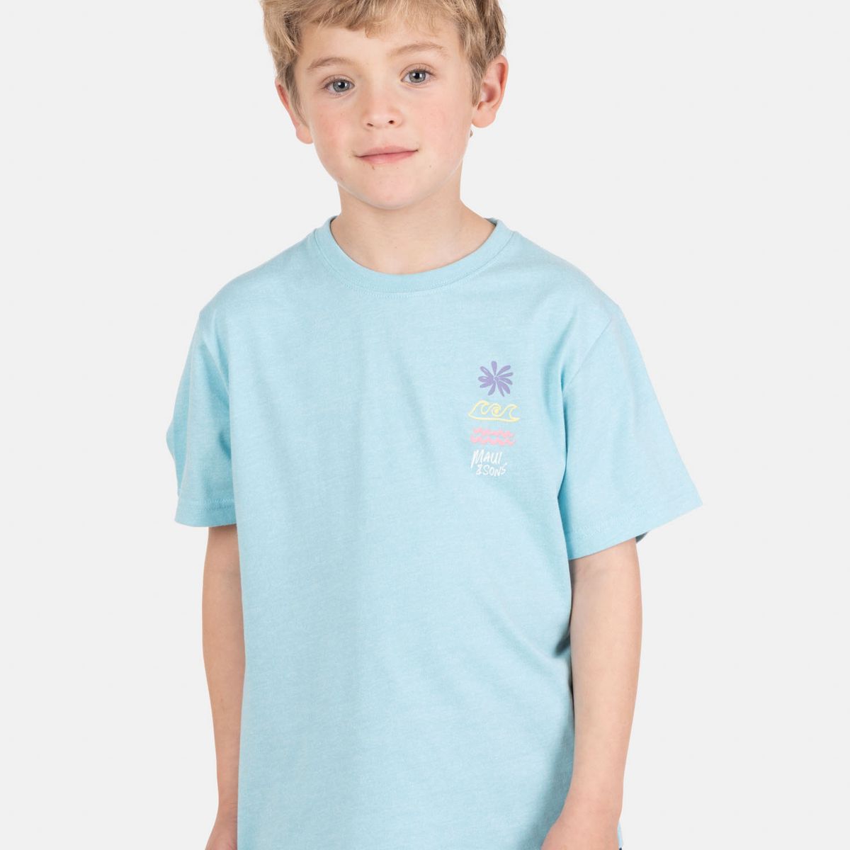 MAUI AND SONS - Polera MC RayGuard Celeste Infantil Maui And Sons