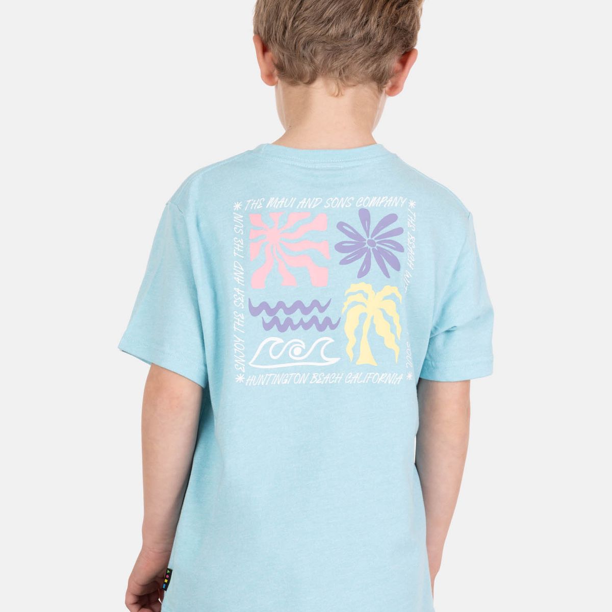 MAUI AND SONS - Polera MC RayGuard Celeste Infantil Maui And Sons