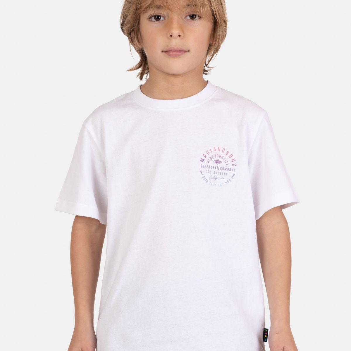 MAUI AND SONS - Polera MC AquaBlast Blanco Infantil Maui And Sons