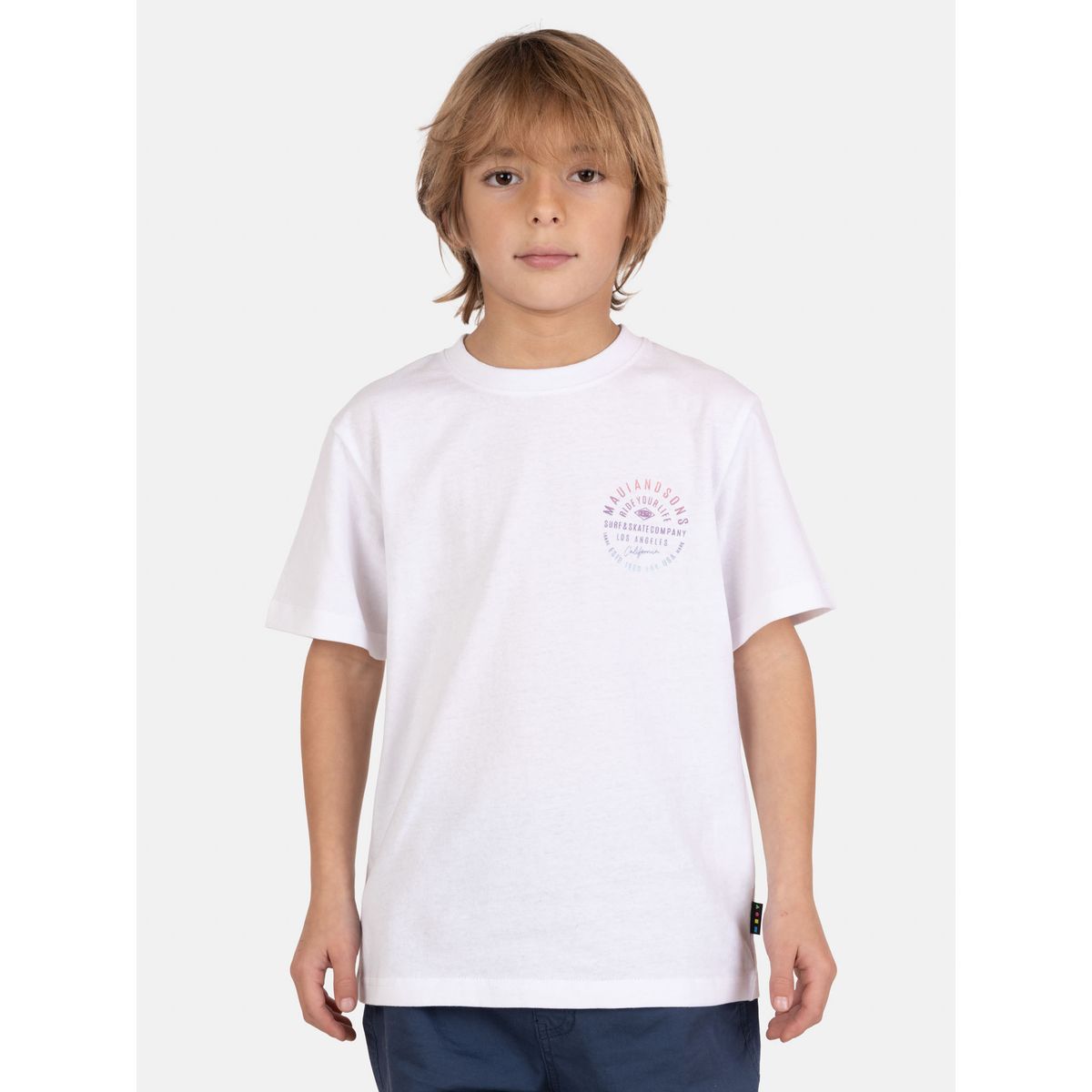 MAUI AND SONS - Polera MC AquaBlast Blanco Infantil Maui And Sons