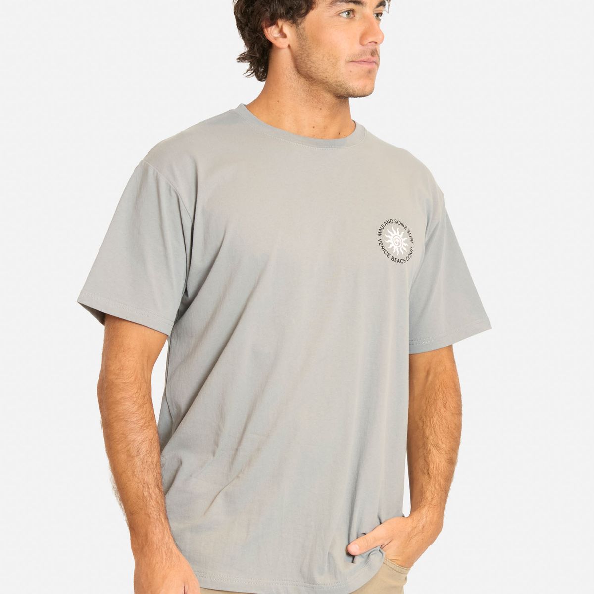 MAUI AND SONS - Polera MC Boby Gris Hombre Maui And Sons
