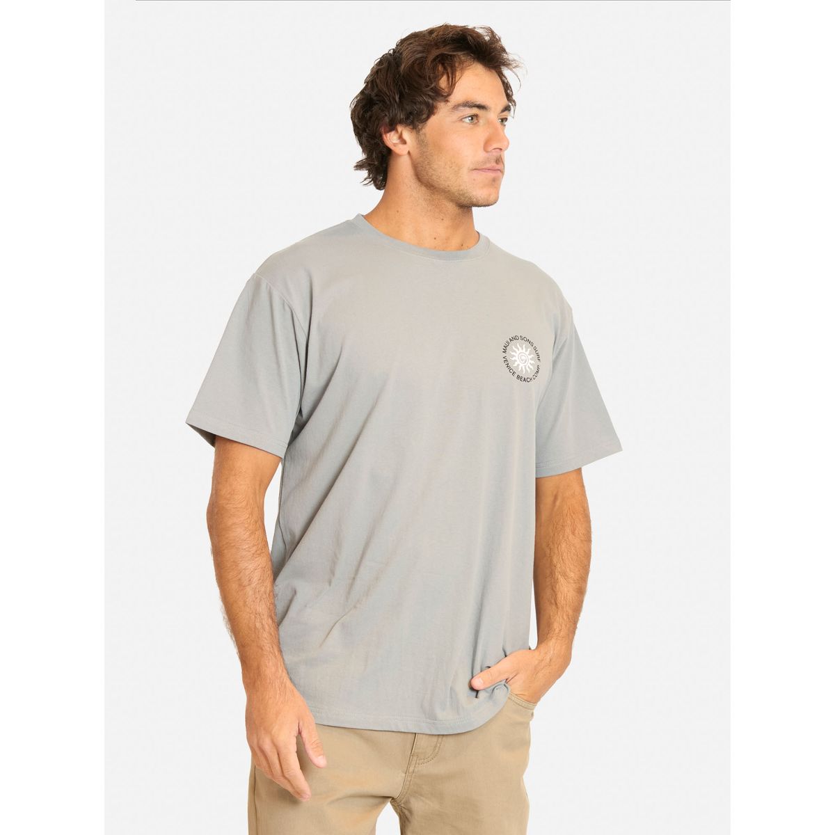MAUI AND SONS - Polera MC Boby Gris Hombre Maui And Sons