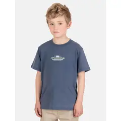 MAUI AND SONS - Polera MC IslaFlow Azul Infantil