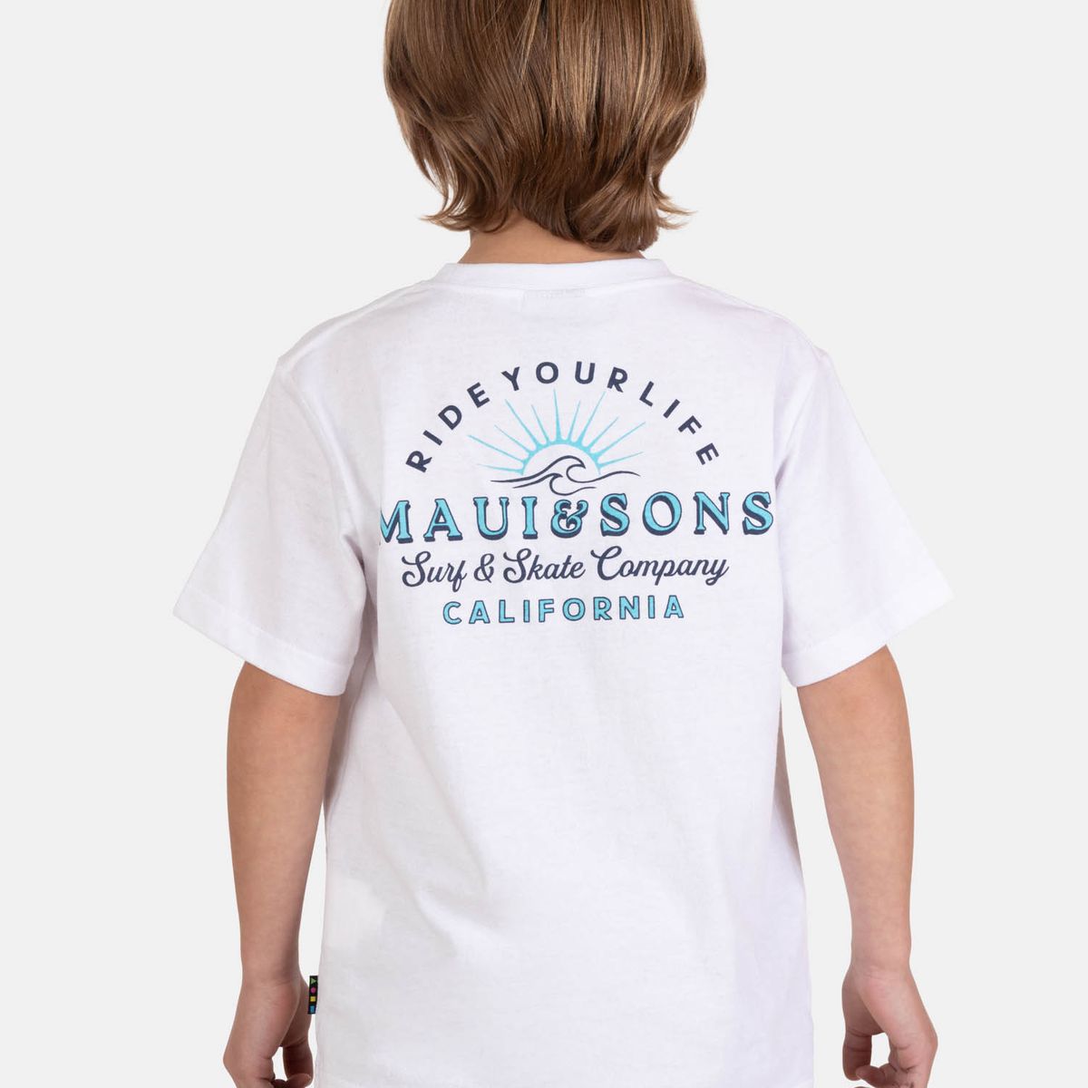 MAUI AND SONS - Polera MC HelioX Blanco Infantil Maui And Sons