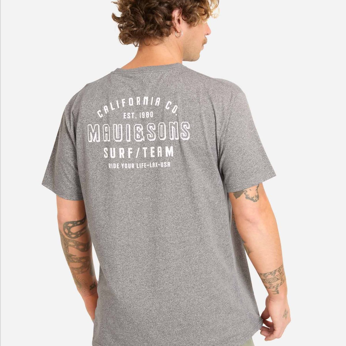 MAUI AND SONS - Polera MC Nekonix Gris Hombre Maui And Sons