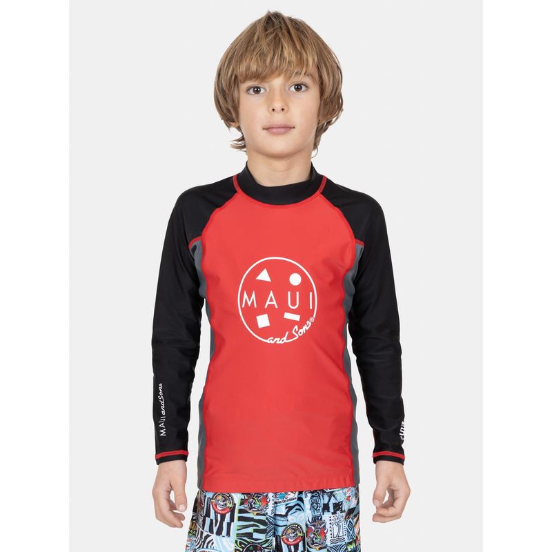 MAUI AND SONS - Polera UVP Haury Rojo Infantil Maui And Sons