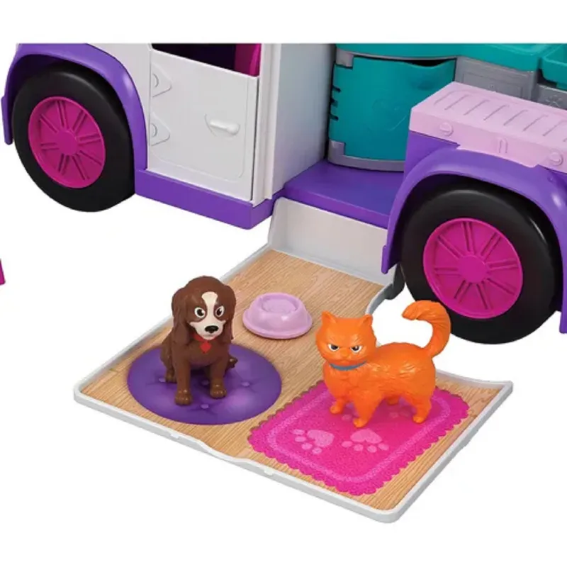 POLLY POCKET - Muñeca Polly Pocket Hospital Móvil De Animalitos
