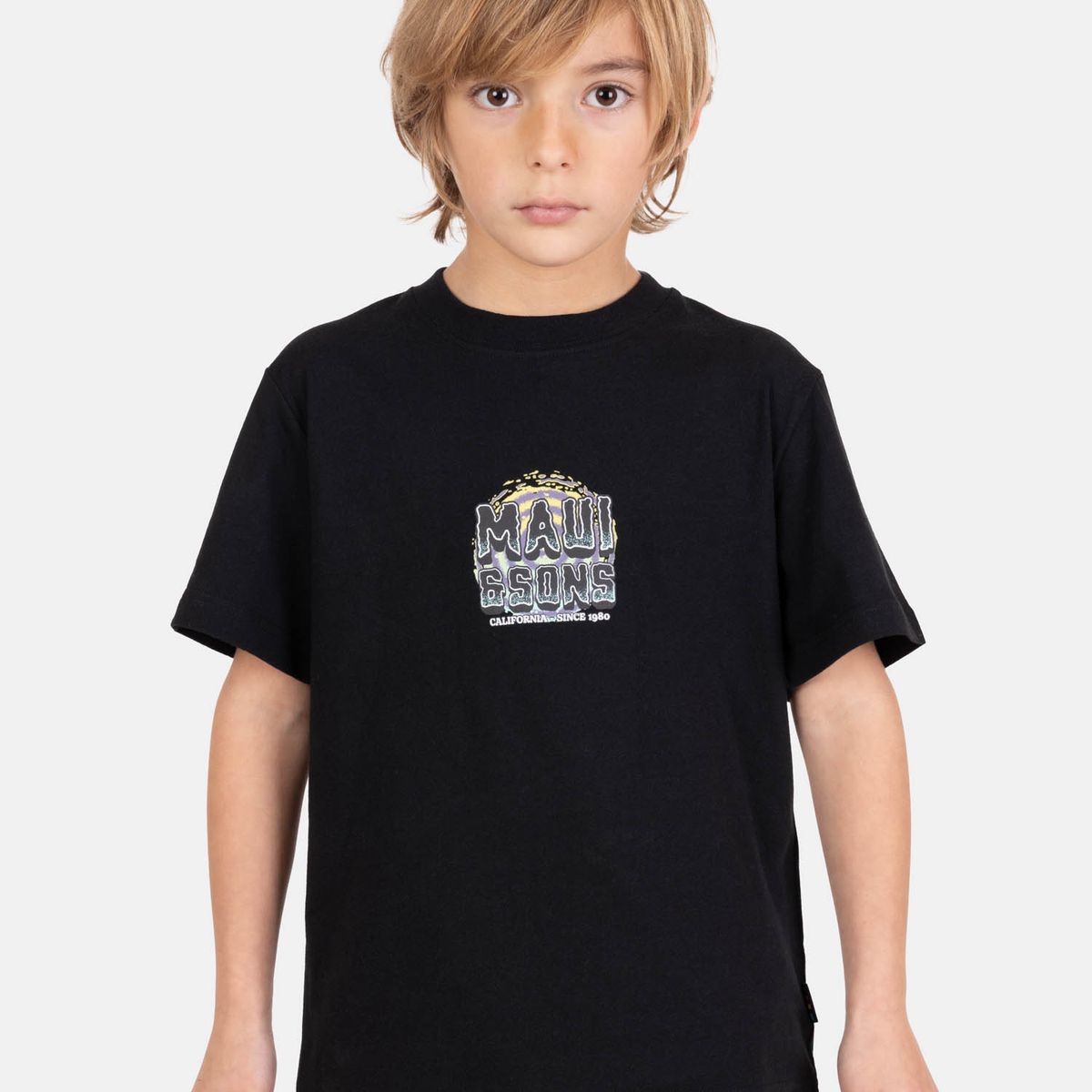 MAUI AND SONS - Polera MC SalViva Negro Infantil Maui And Sons