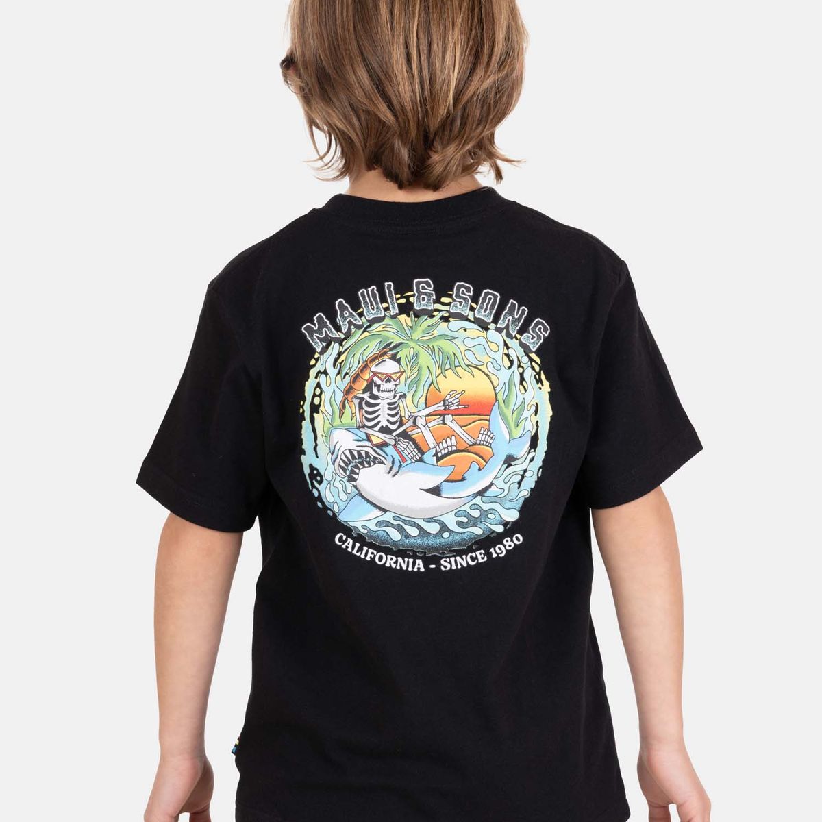 MAUI AND SONS - Polera MC SalViva Negro Infantil Maui And Sons