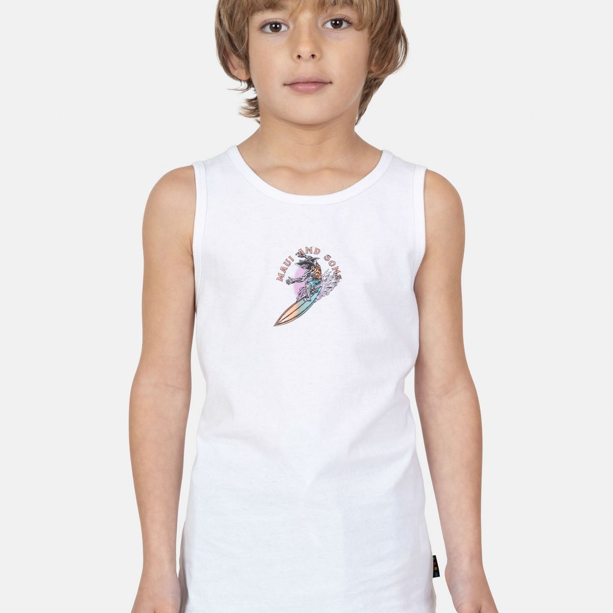 MAUI AND SONS - Polera SM Zoomy Blanco Infantil Maui And Sons