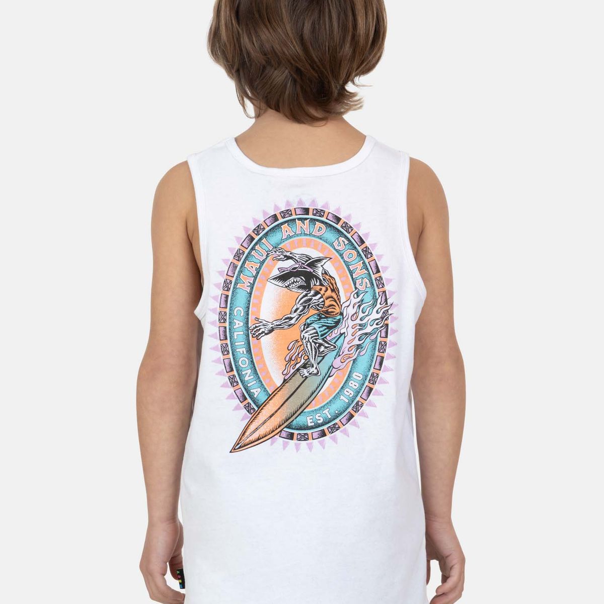 MAUI AND SONS - Polera SM Zoomy Blanco Infantil Maui And Sons