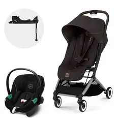 CYBEX - Coche Travel System Orfeo TPE Brown + Aton S2 + Base
