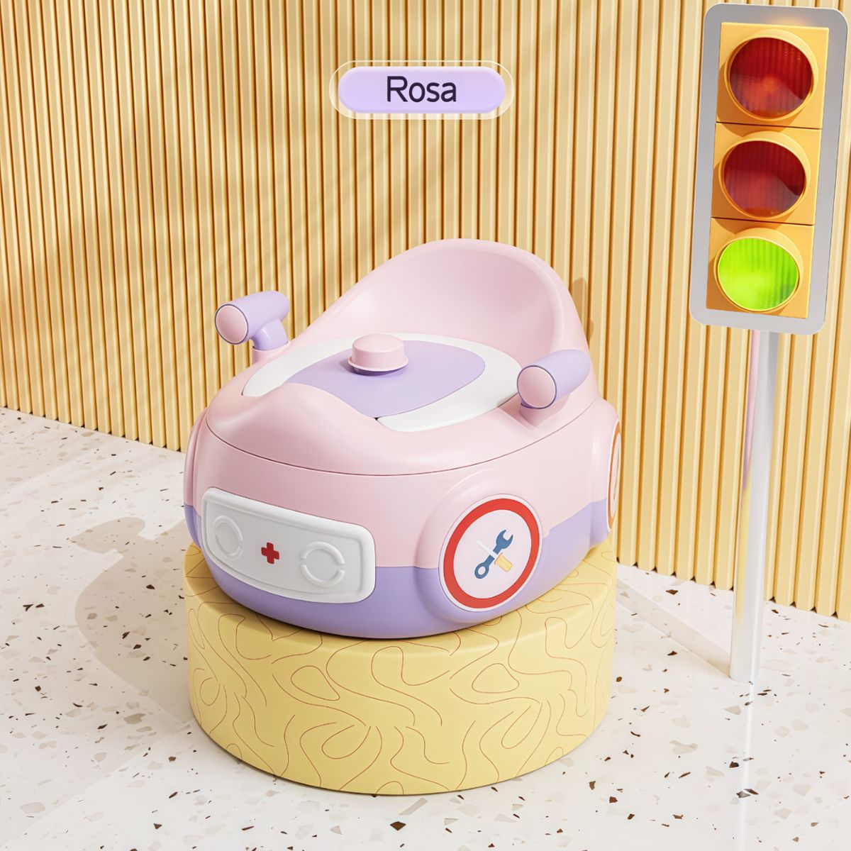 OASIS - Bacinica Entrenador De Baño Auto Valor Rosada