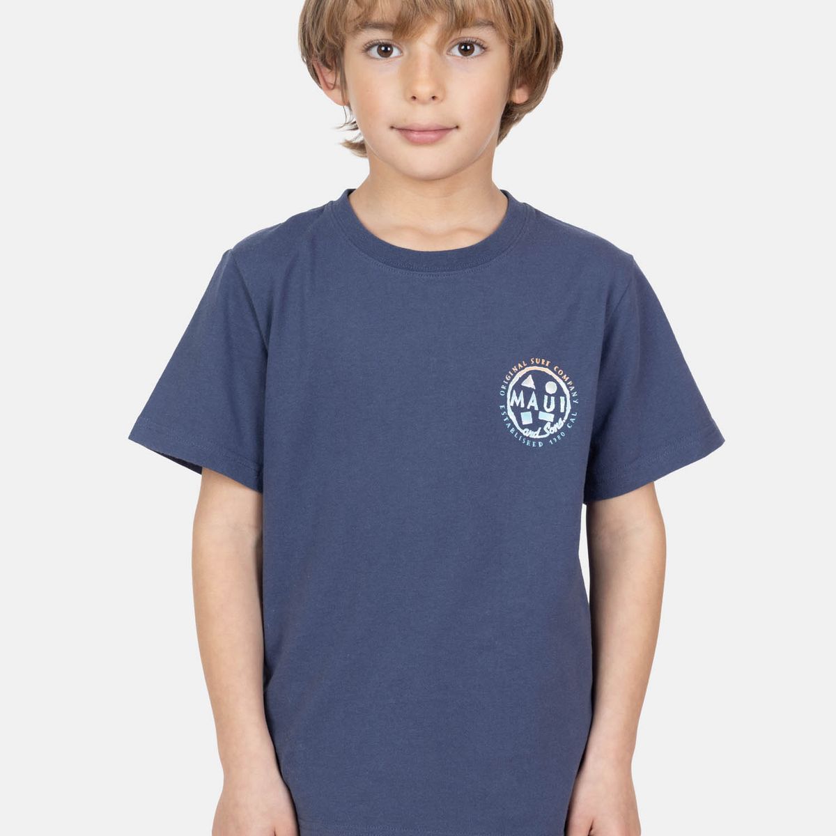 MAUI AND SONS - Polera MC WaveBorn Azul Infantil Maui And Sons