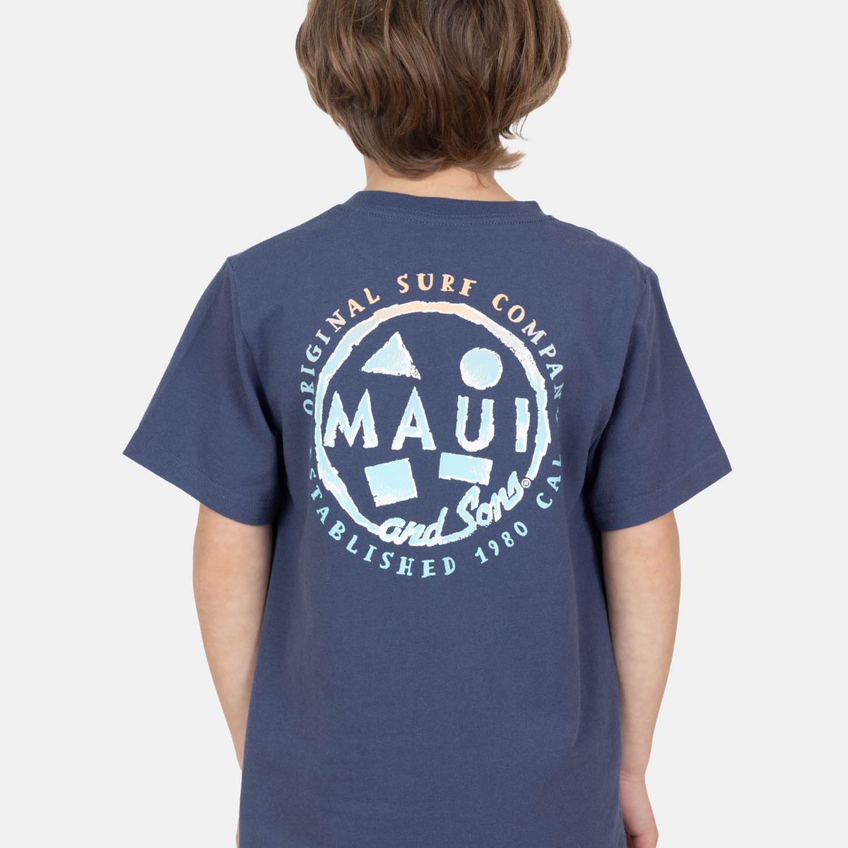MAUI AND SONS - Polera MC WaveBorn Azul Infantil Maui And Sons