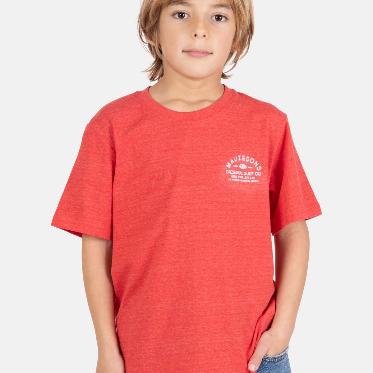 MAUI AND SONS - Polera MC Salitre Rojo Infantil Maui And Sons