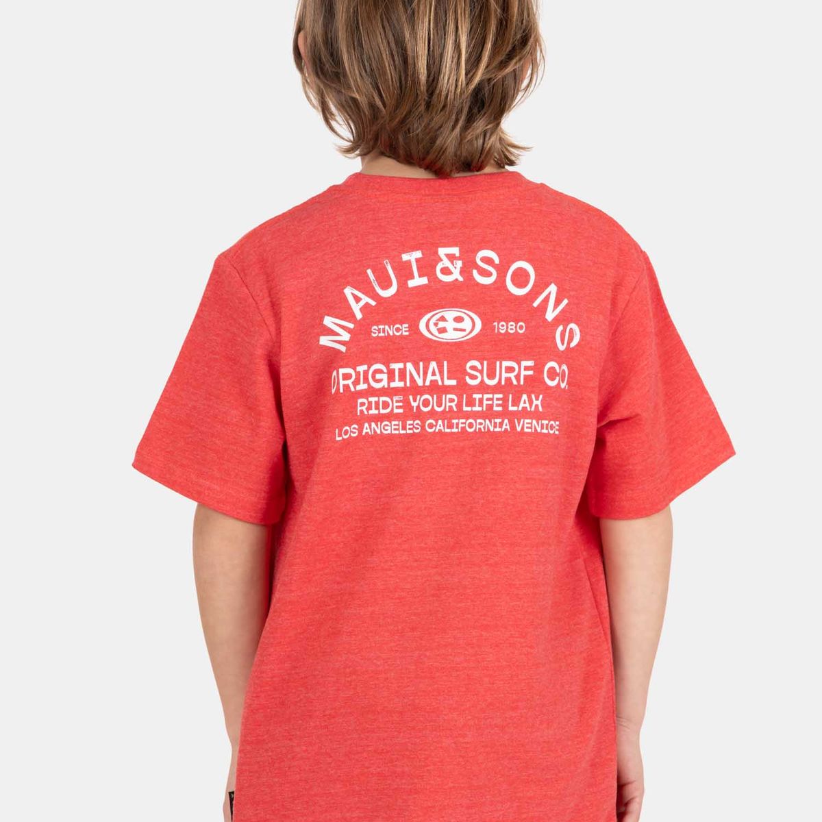 MAUI AND SONS - Polera MC Salitre Rojo Infantil Maui And Sons
