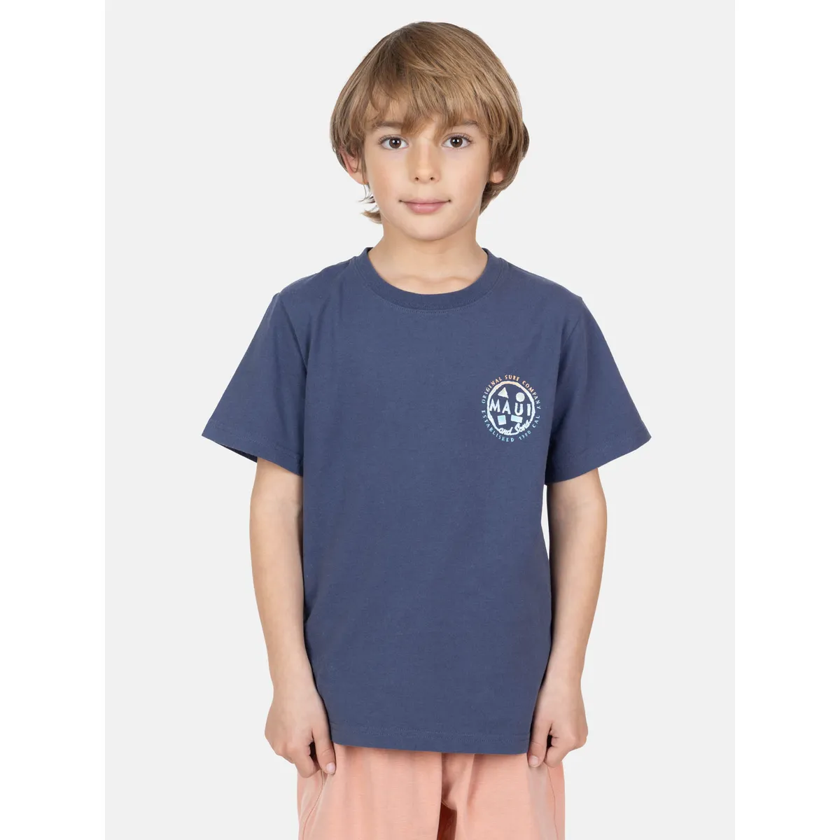 MAUI AND SONS - Polera MC WaveBorn Azul Infantil Maui And Sons