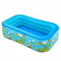 GENERICO - Piscina Inflable Rectangular De 120 Cm Color Celeste