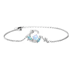 VOUSEZ - Pulsera plata 925 piedra luna mujer joya