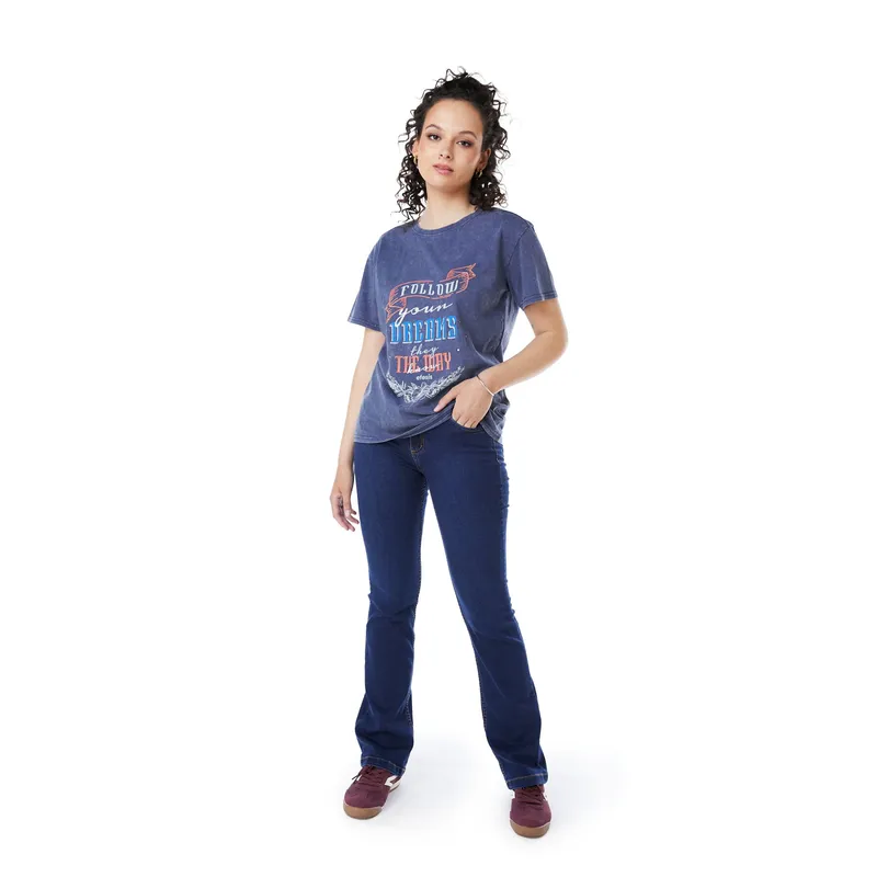 EFESIS - POLERA IKER REGULAR ESTAMPADA AZUL EFESIS
