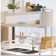 GENERICO - Escurridor de Platos de Acero Inoxidable de Fregadero Cocina con Tapa