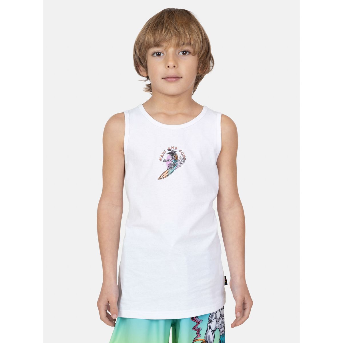 MAUI AND SONS - Polera SM Zoomy Blanco Infantil Maui And Sons